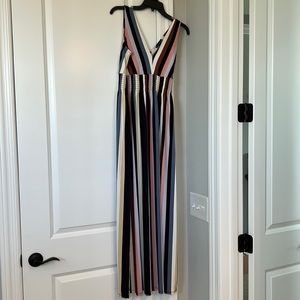 Black Tape Knit Stripe Maxi Size M